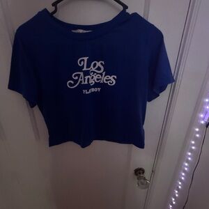 Playboy Women's Blue Graphic Tee